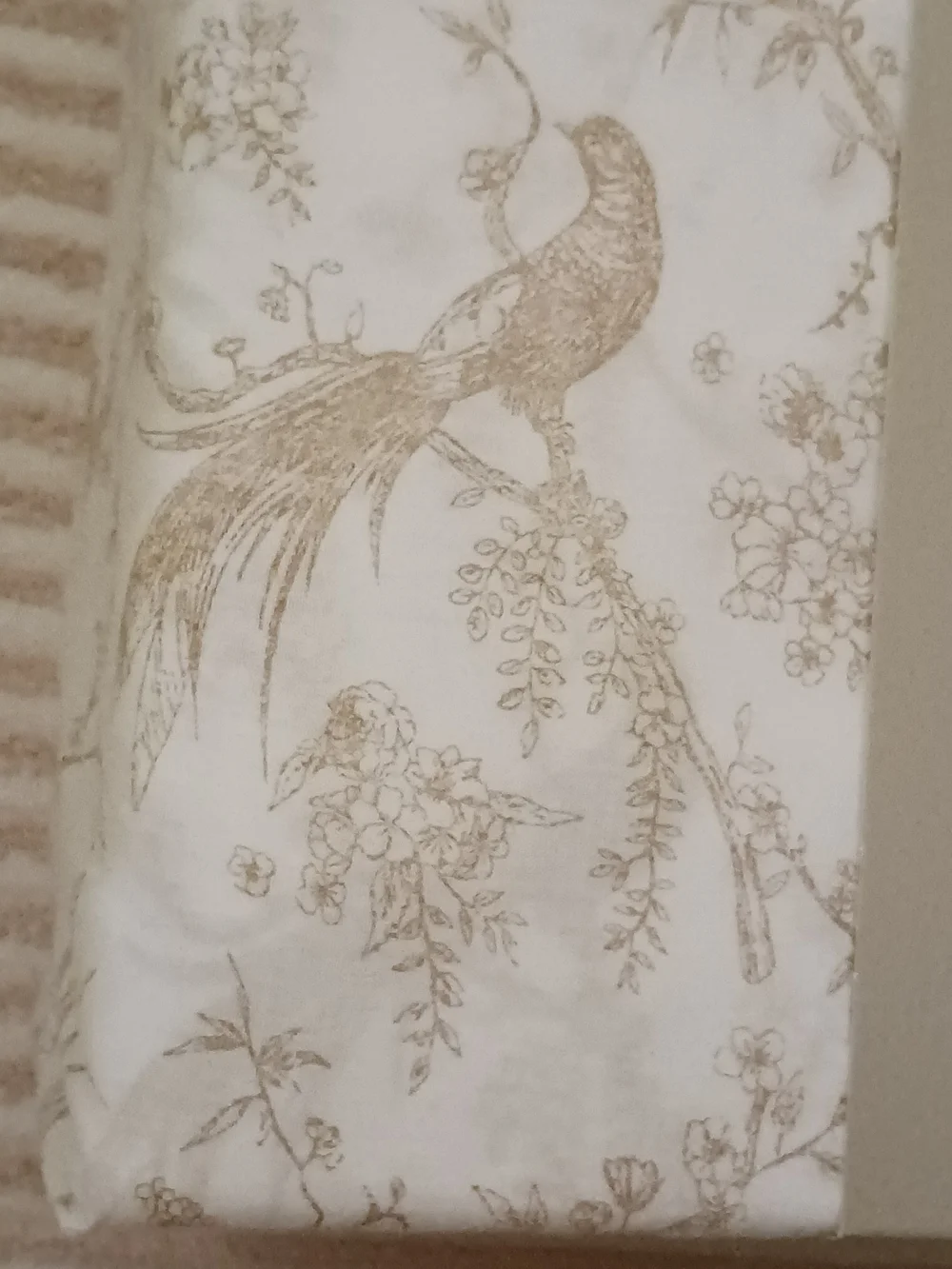 Martha Stewart King Sheet Set Birds Floral Nature 100% Cotton